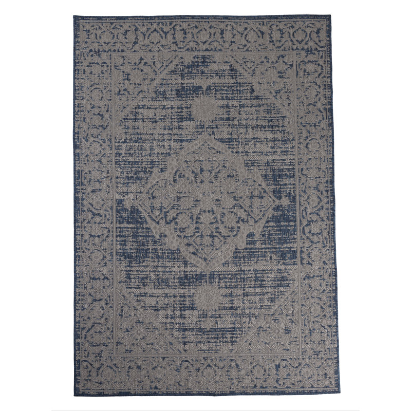 Waitsburg Oriental Indoor / Outdoor Rug, Rectangle 7'10" x 10'