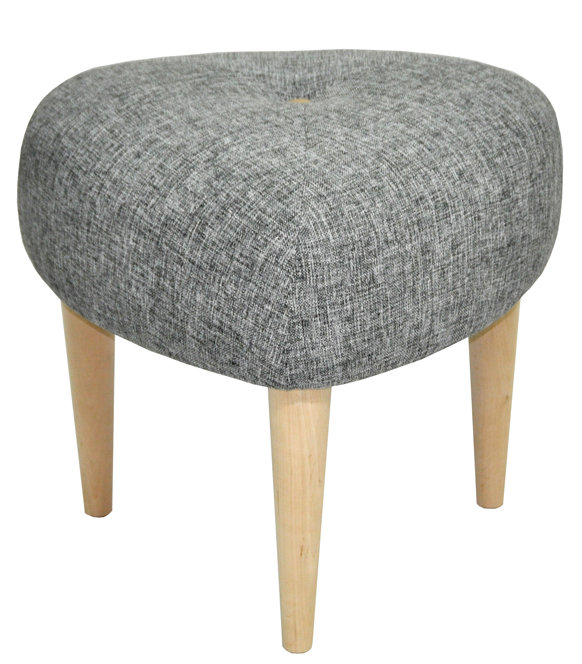 Solid + Manufactured Wood Accent Stool, Grey