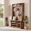 Arbre d'entrée Farmhouse - Banc, rangement pour chaussures, paniers latéraux et crochets pour le vestibule-1772820038-1684408164
