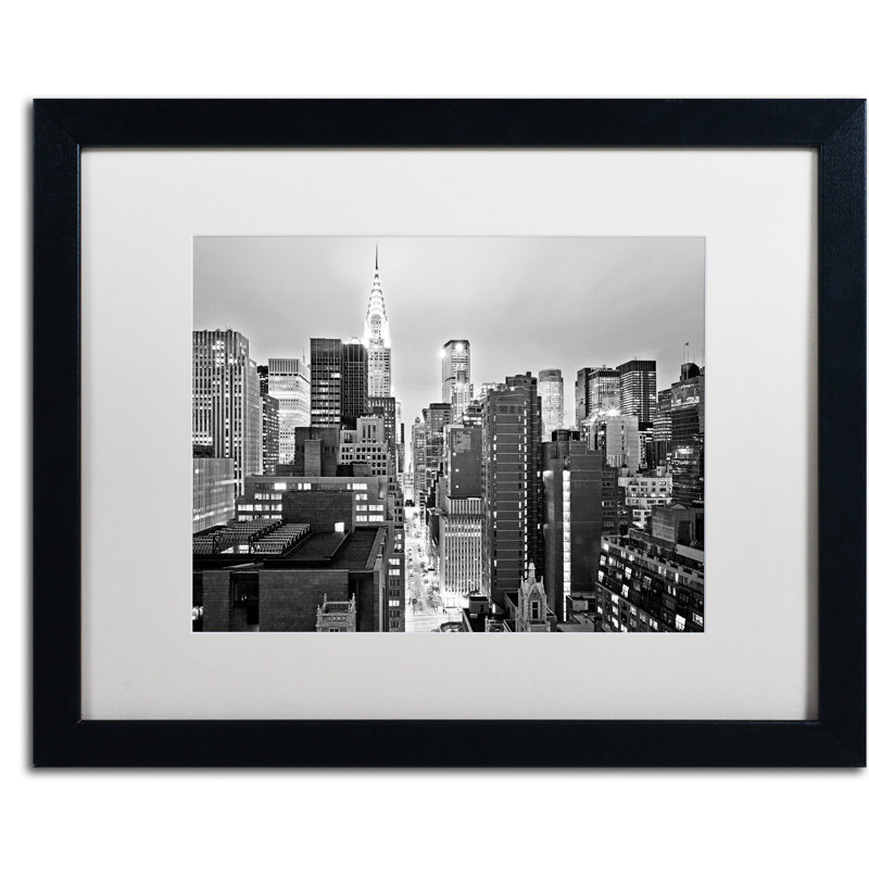« new york horizon 2 », reproduction de photo sur toile encadrée, H 16 po x l 20 po x P 0,5 po