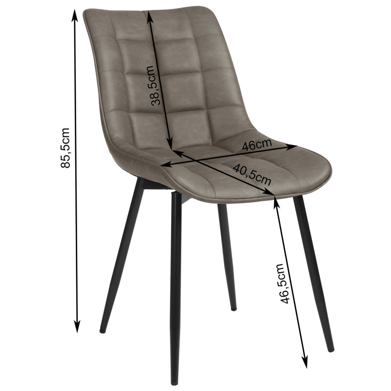 Vassar 46.5cm H Upholstered Side Chair, Taupe