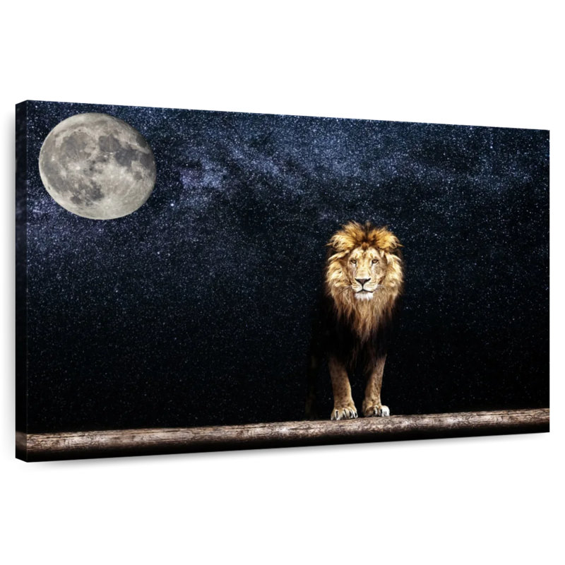Brampt Moonlight Lion, 8" H x 12" W
