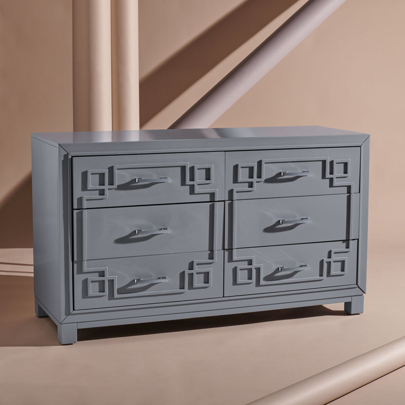 Ritner 50'' W 6 - Drawer Dresser, Gray