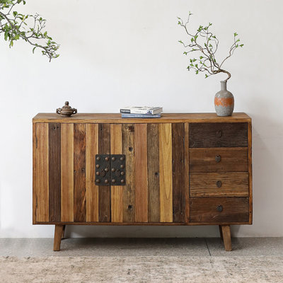 Wabi-Sabi Style Elm Multi-Functional Sideboard