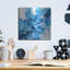  «Abstract Pouring O» par Jean Plout, art mural en métal, 12 po x 12 po-1228595802