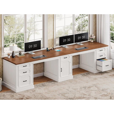 Bureau pour deux personnes à 7 tiroirs Farmhouse