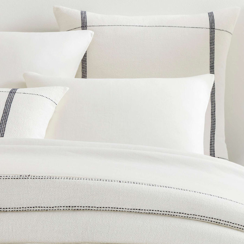 Taie décorative Atherton, Euro, Bleu marine
