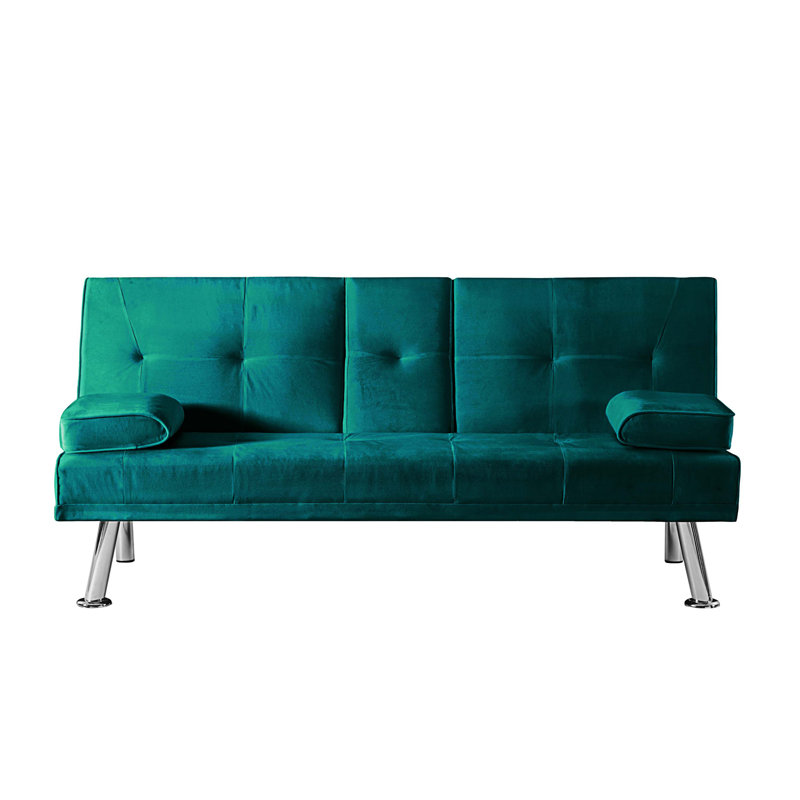 Canapé-lit 70,07 po Jodiann, Velours vert