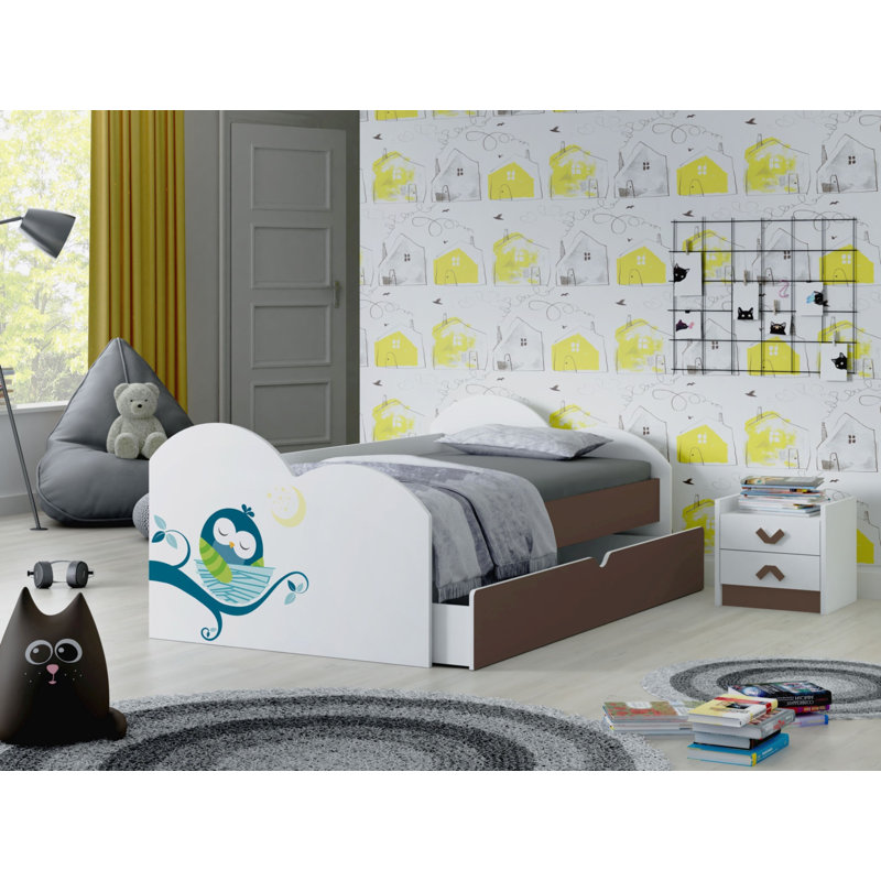Tol European Toddler (80 X 160cm) Cabin Bed Themed Beds with Storage Included, Cappuccino
