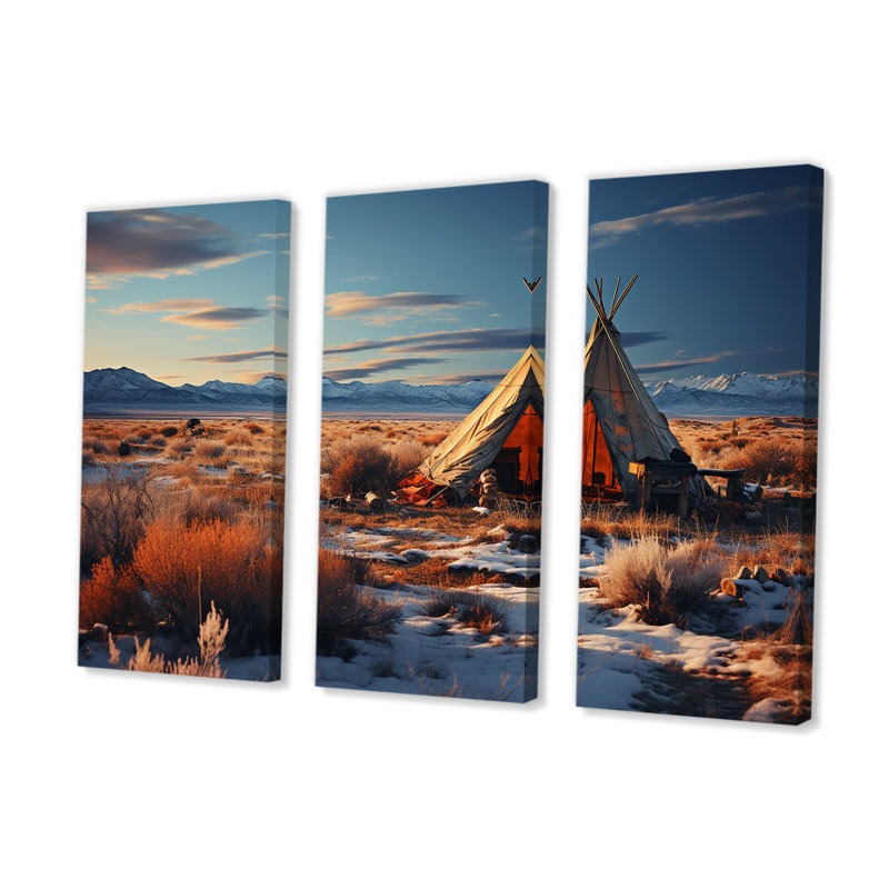 Ensemble tribal Tipi Scenery, H 28 po x l 36 po