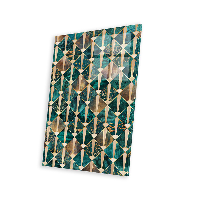 «Art Deco Tiles I» par Elisabeth Fredriksson - impression sur toile tendue