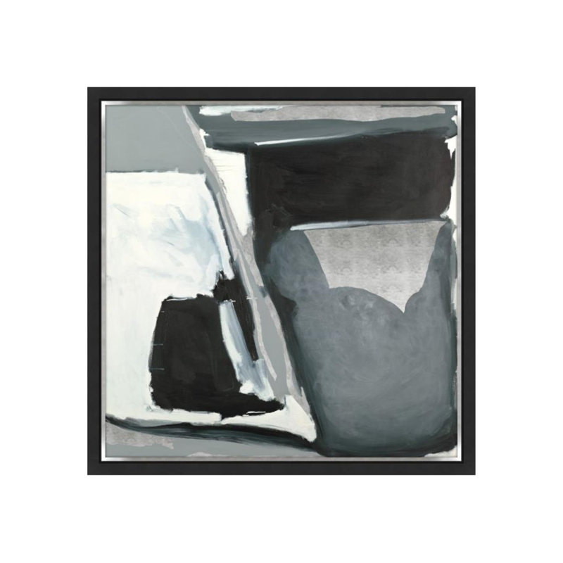 Mono Stroke Painting by Derek Shaw, 24" H x 24" W, Gilded Silver