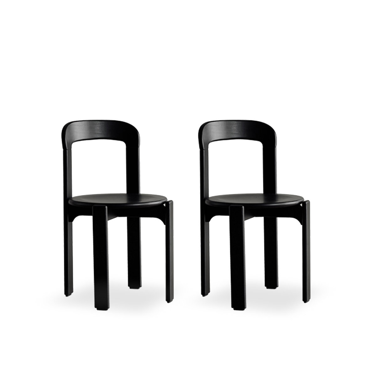 Retro Solid Wood Small Sized Dining Chairs With Backrests