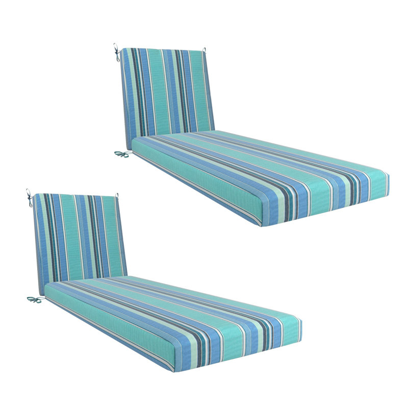Ensemble de coussins de chaise longue d'extérieur 2 pièces Sunbrella, Dolce Oasis