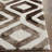 Bryauna Hand Tufted Wool/Cotton Geometric Rug in Ivory/Chocolate-445772856