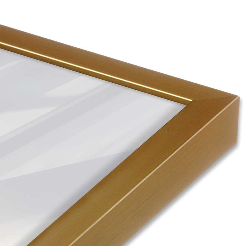 «Lakeshore Misty Morning» par Lori Deiter, reproduction d'art, 18 W x 12 H, Framed Print, Gold