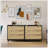 Rope Woven 3-Drawers Storage Cabinet(Set of 2)-106363979
