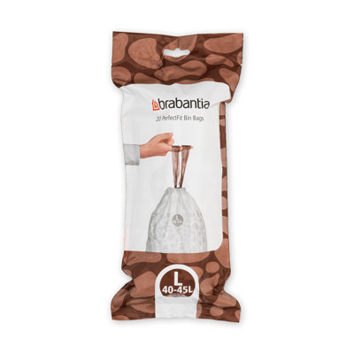 Brabantia Code L 10.6-11.9 Gallon Trash Bags, 240 Count