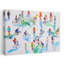 «Vibrant Cycling Scene Colorful Vibrant Contemporary City Summer», impression murale-129715073