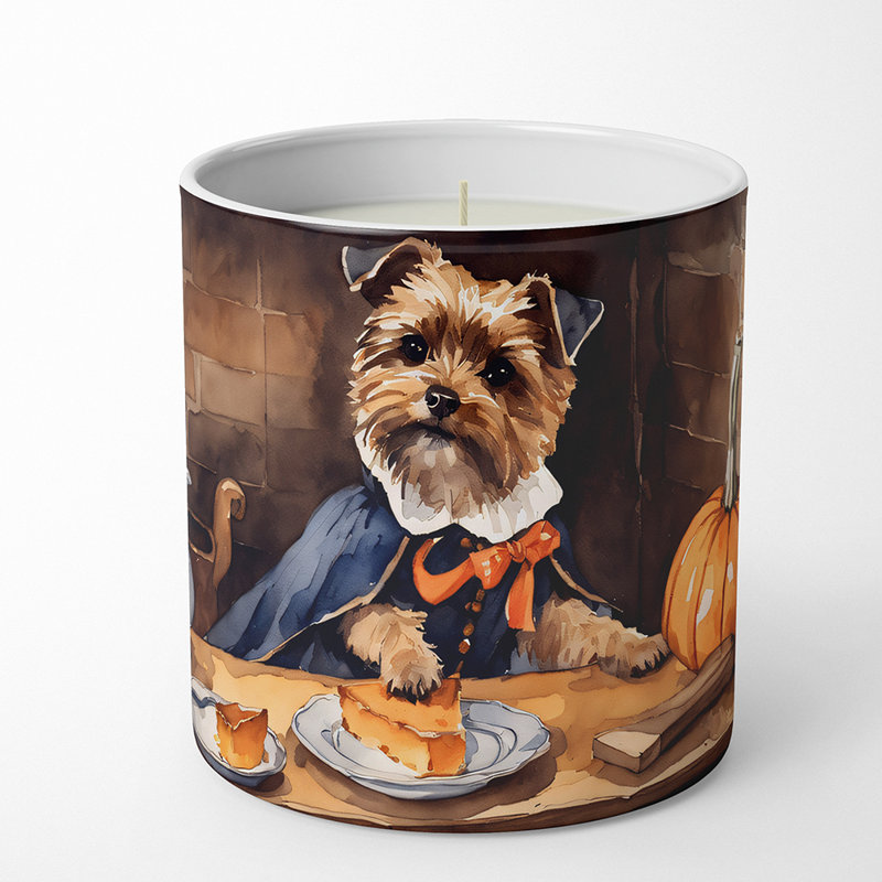 Bougie parfumée Pumpkin Pie avec support en céramique