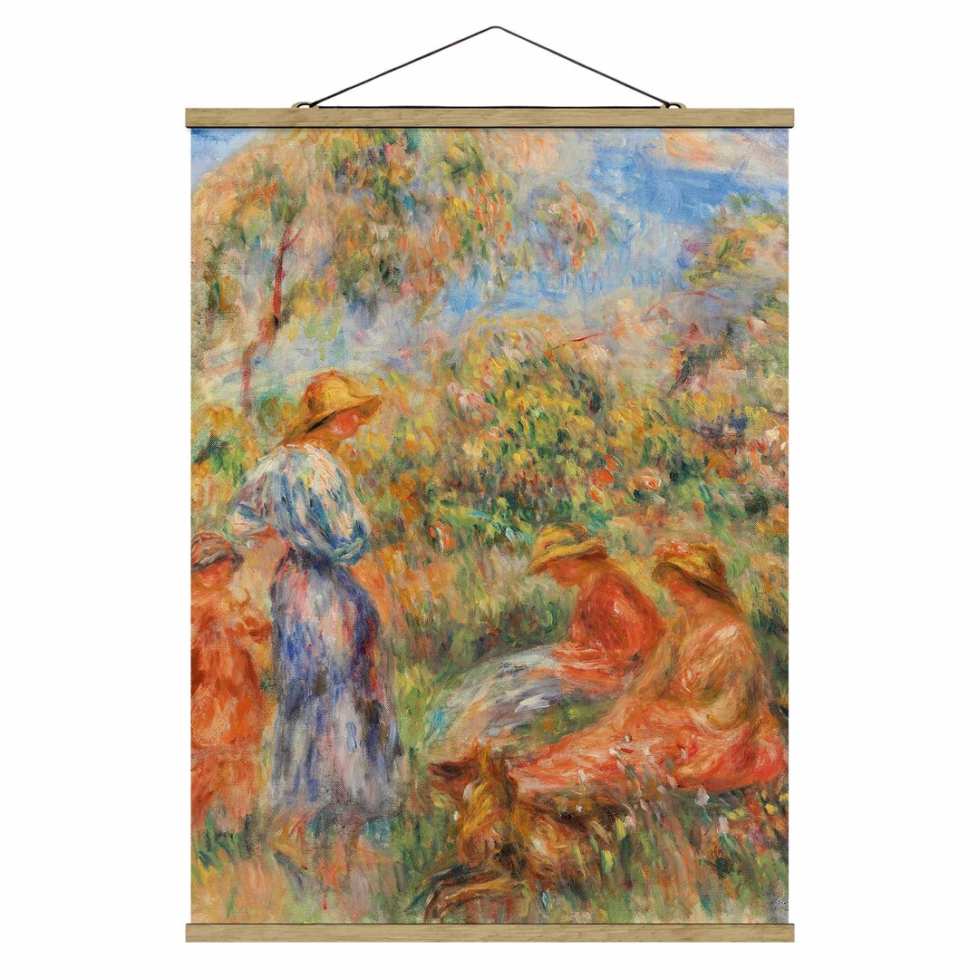 Kunstdruck Landschaft mit Frau und Kind von Auguste Renoir