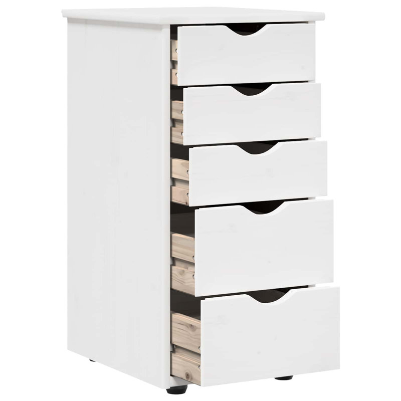 Solid Wood Chest of Drawers, White