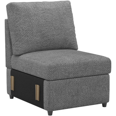 Armless Chair Single Seat Module For Modular Sectional Sofa