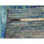 Tapis oriental bleu vif 2 pi x 3 pi avec mélange de bleu sarcelle, motif uni uni, tapis oriental en soie pure sari noué à la main