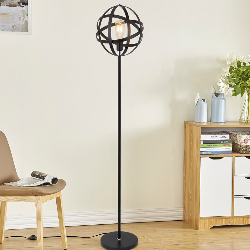 58'' Black Traditional Floor Lamp