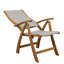 Chaise de patio pliante en teck Shirk