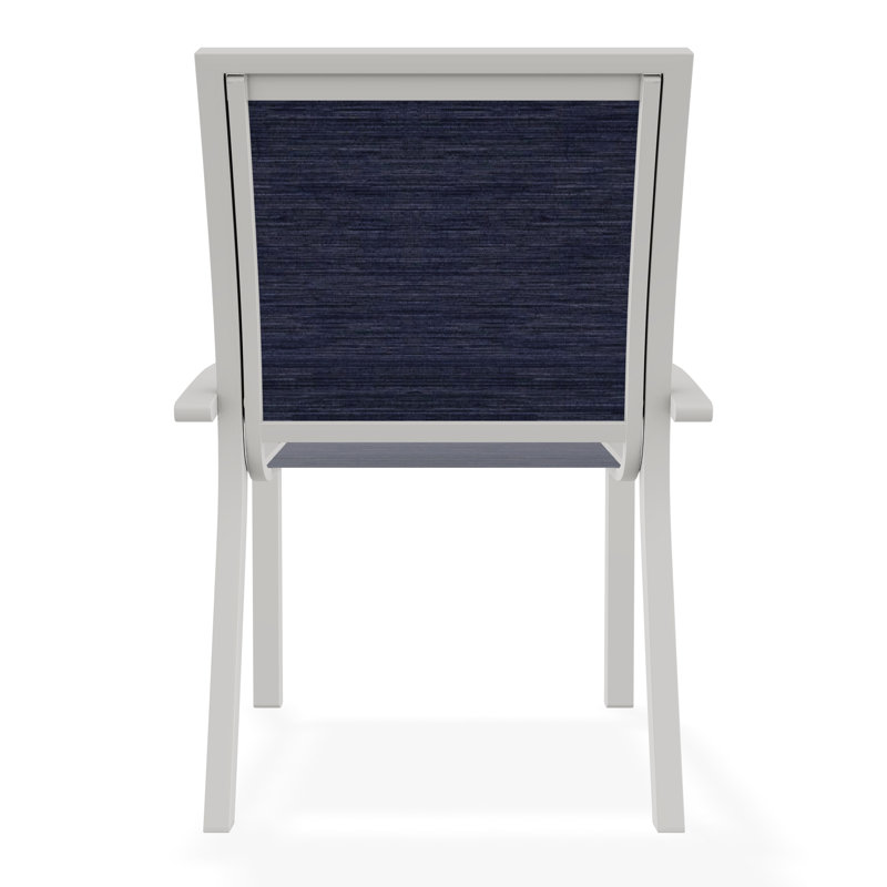 Kendall Outdoor Dining Chair, Snow, Collect Indigo