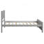 Lit plateforme en bois simple, gris