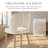 Modern Farmhouse Upholstered Dining Chairs with Butterfly Back (Set of 6, BEIGE)-847775737