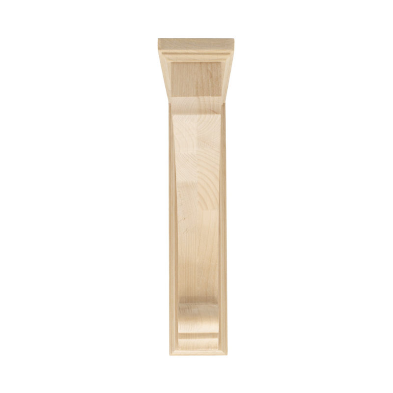 12" Alder Solid Wood Traditional Bracket Corbel
