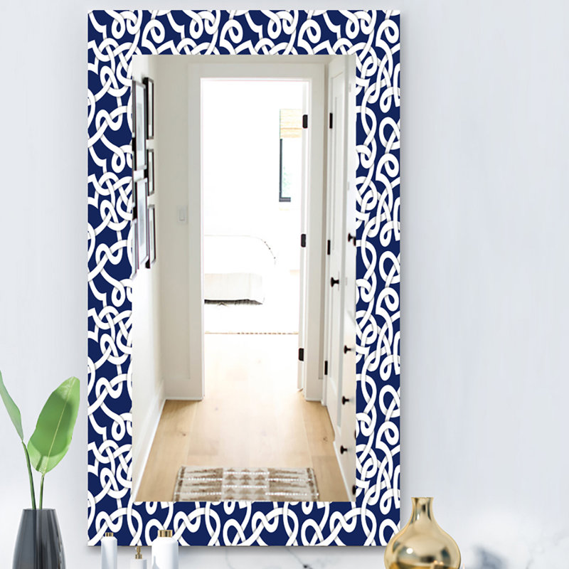 Miroir mural 15 mid-century scandinave, H 39,4 po x l 29,5 po, Géométrique 2
