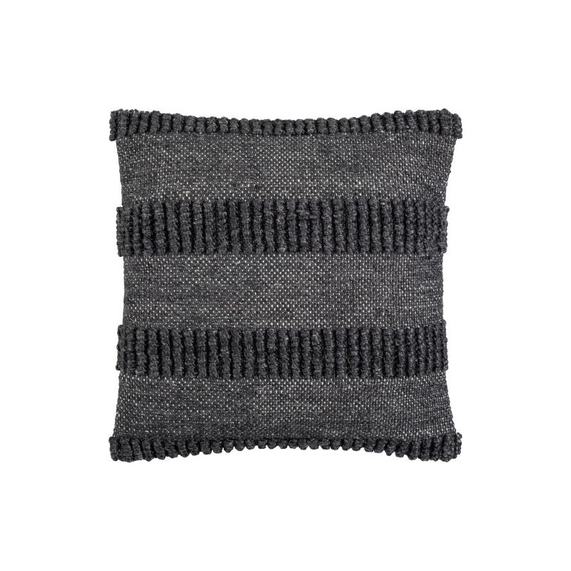 Fernan Accent Pillow Cover, Dark Gray, 20"H x 20"W, Pillow Cover Only - No Insert