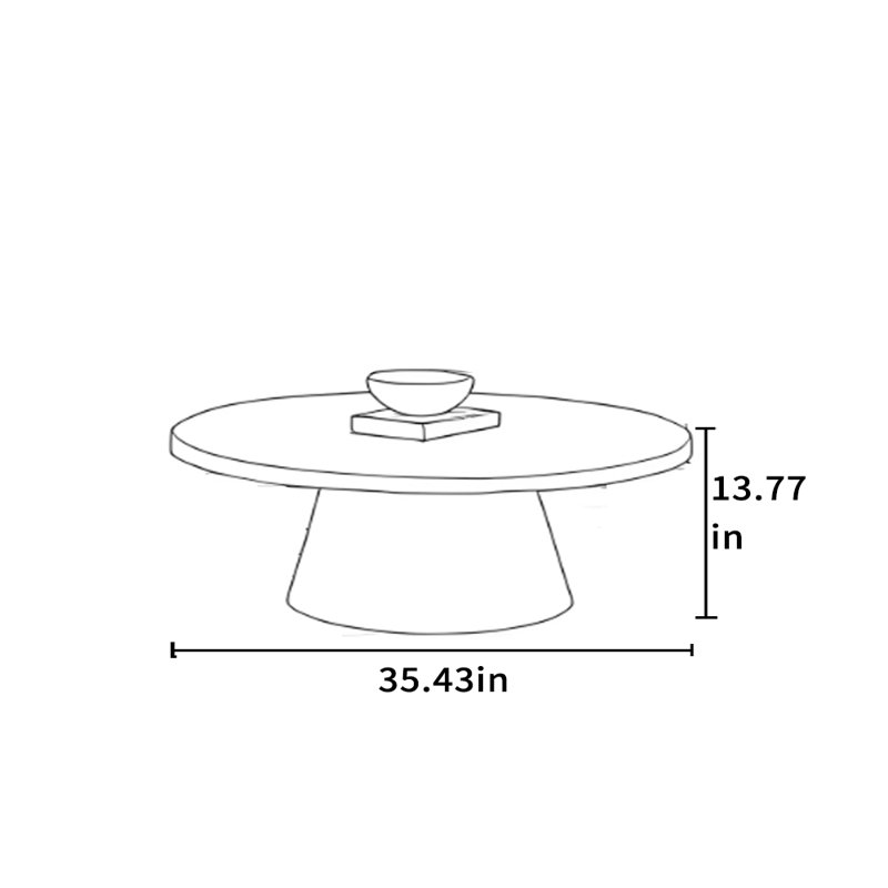 Table basse Simple Style, H 13,77 po x L 35,43 po x l 35,43 po