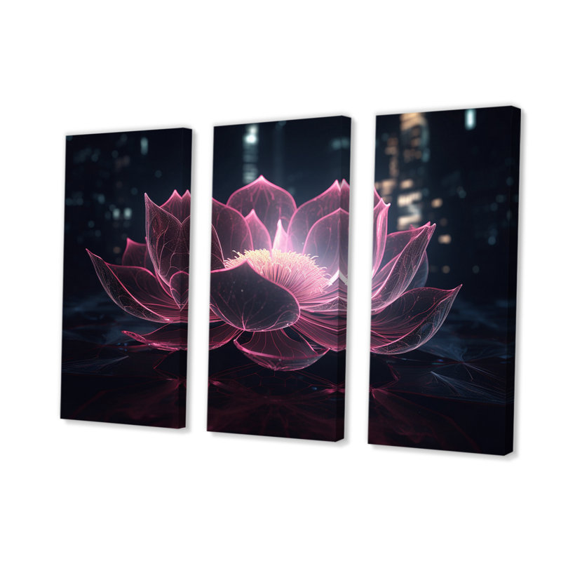 Kelesia - Lotus, reproduction d'art sur toile, H 32 po x l 48 po x P 1 po