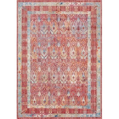 Tapis à motif oriental cramoisi Kingston