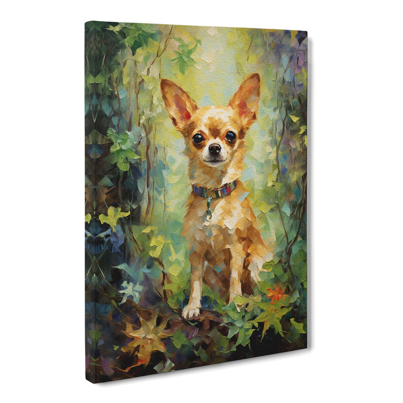 Chihuahua Impressionism - Wrapped Canvas, 50cm H x 35cm W x 3cm D