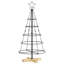 Christmas Cone Tree with Stand Black Steel-1802263296