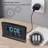 Alarm Clocks For Bedrooms With Battery Backup, Auto Set Digital Clock With Date And Day Of Week, Indoor Temperature Humidity, Moon Phase, Dimmer, Auto DST, USB Port