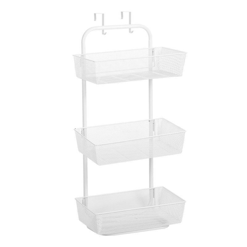 Arnish Metal Wall Organizer with Wall Baskets, White