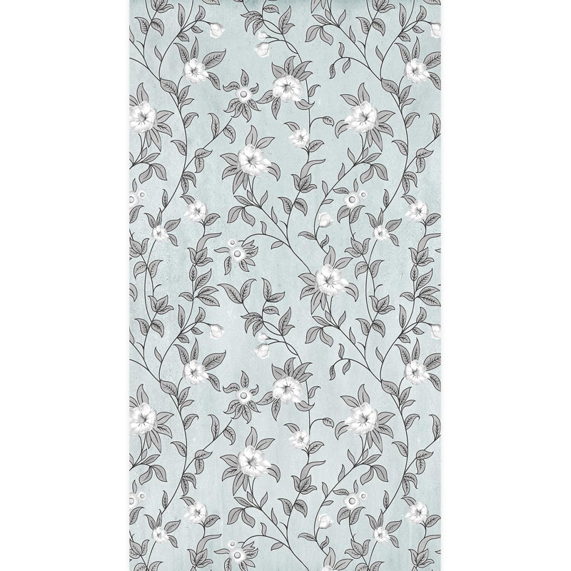 Bordure florale pelez et collez, L 132 po x l 72 po