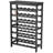 42 Bottle 7-Tier Modular Wine Rack Bamboo Wood Display Shelf with TableTop