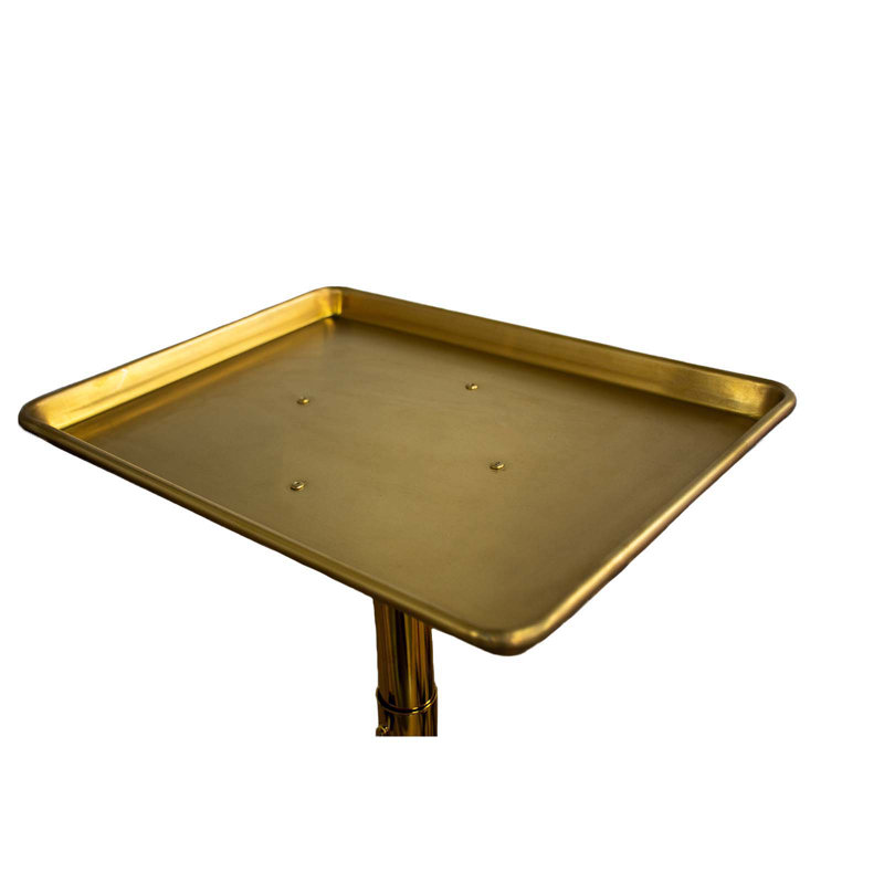 21'' H x 6.4'' W Utility Cart with Wheels, Gold