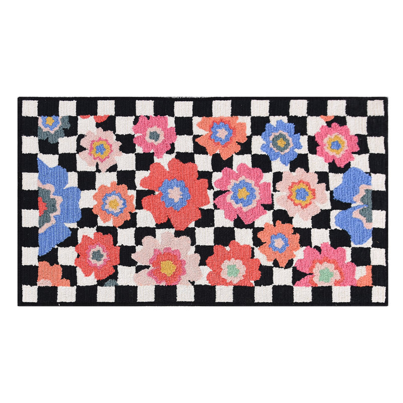 Checked Dolce Vita 8' X 10' Indoor/Outdoor Rug, Rectangle 2'3" x 3'9"