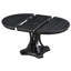 Table de salle à manger extensible avec 4 chaises et 5 chaises de style rétro (chêne noir avec finition en chêne noir et sièges confortables)