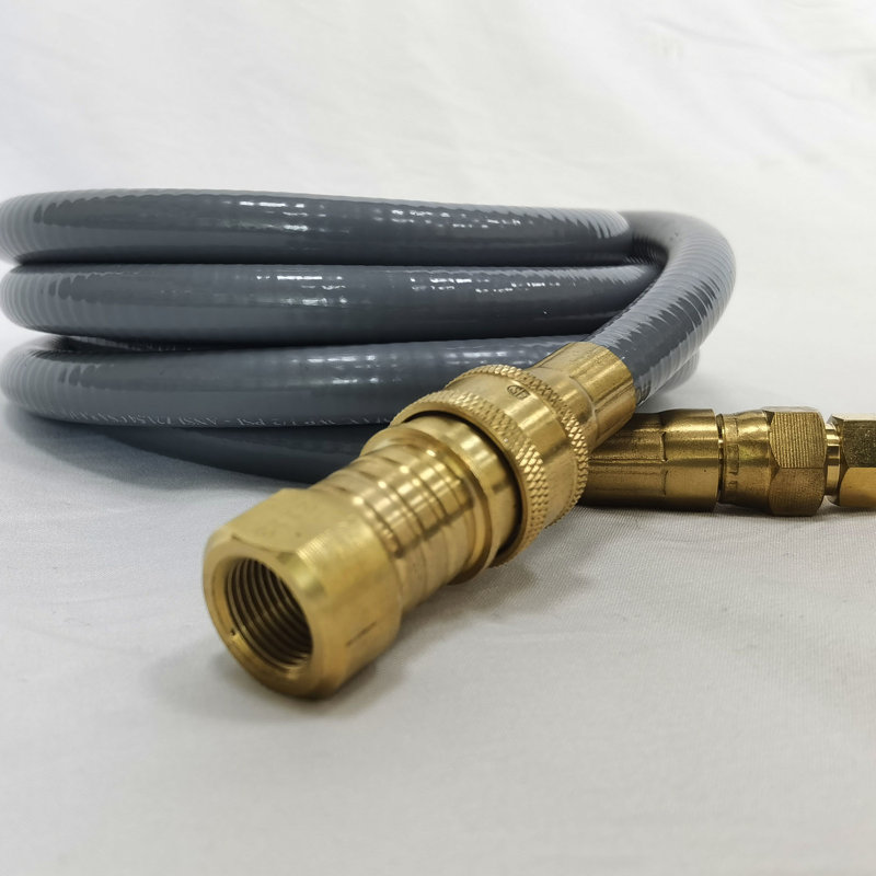 Natural Gas Hose For Grills And Stoves Secure Leak - Proof Fittings Consistent Flow Efficient Operation Fire Table Versatile With Wear Material