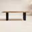 Metal and Solid Wood Dining Table 